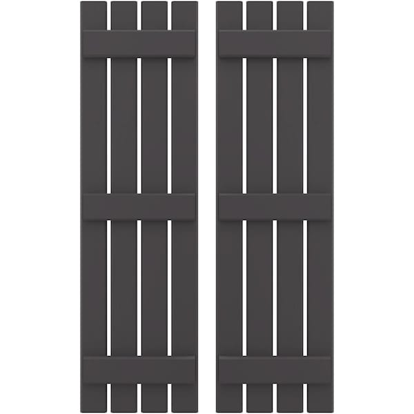 Ekena Millwork Americraft 4-Board, 3 Batten Exterior Real Wood Spaced Board-n-Batten Shutters, ARW401SB415X77SMH, PR ARW401SB415X77SMH - main